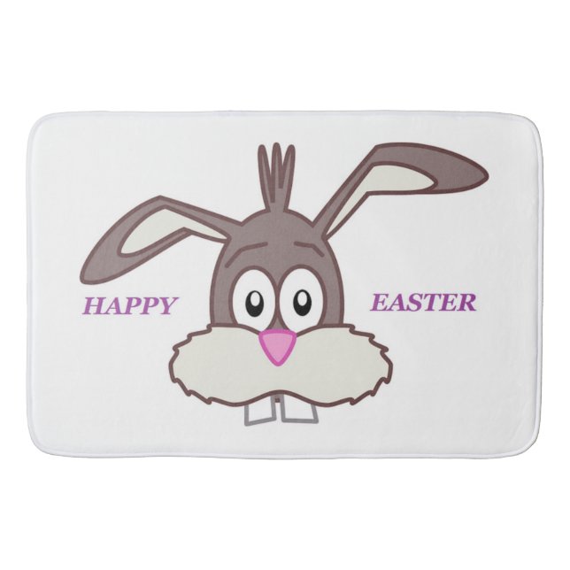"HAPPY EASTER" BUNNY BATH MAT (Front)