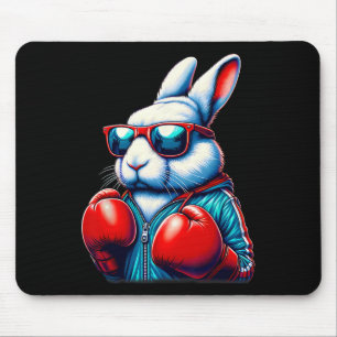 Happy Easter Bunny Boxing Rabbit Men Women Kid  Mouse Pad