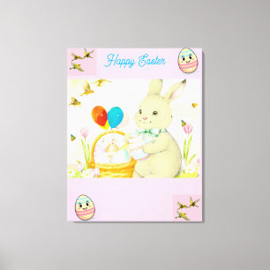 Happy Easter Bunny Canvas Print