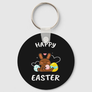 Happy Easter Bunny Chicks Egg Hunting Cute Cool Keychain