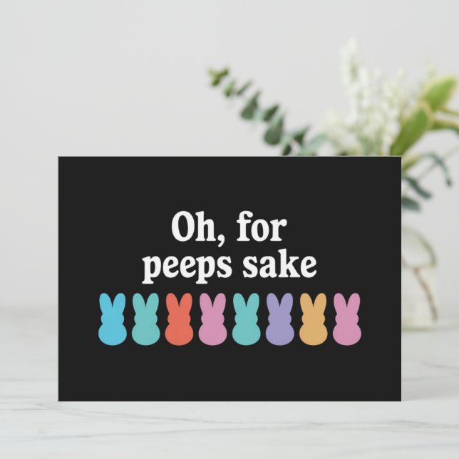 Happy Easter Bunny Christian Religious Carnival  Holiday Card (Standing Front)