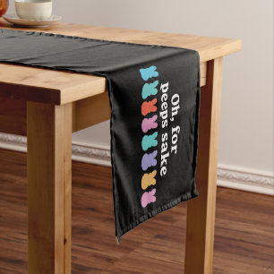 Happy Easter Bunny Christian Religious Carnival  Short Table Runner