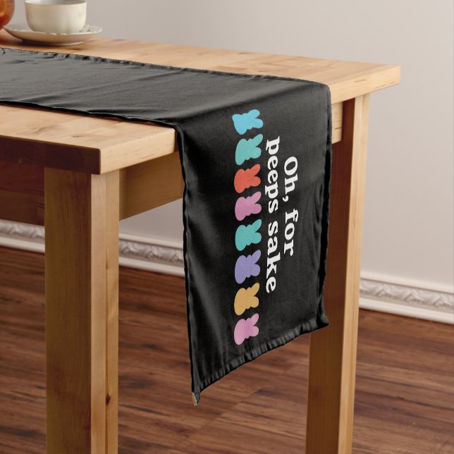 Happy Easter Bunny Christian Religious Carnival  Short Table Runner (In Situ)
