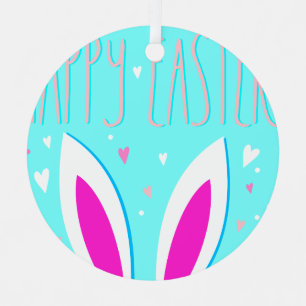 happy easter bunny christmas ornament