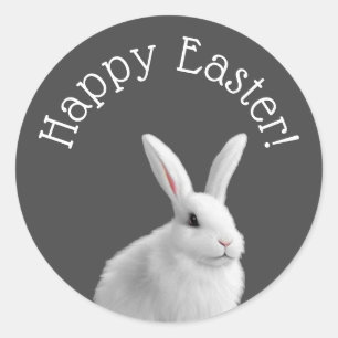 Happy Easter Bunny Classic Round Sticker