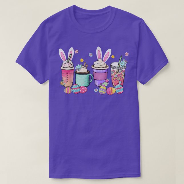 Happy Easter Bunny Coffee Mug Set Latte Easter Egg T-Shirt (Design Front)