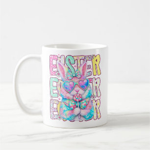 Happy Easter Bunny Coquette Bow Preppy Easter Day  Coffee Mug