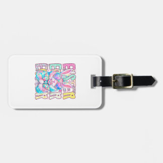 Happy Easter Bunny Coquette Bow Preppy Easter Day  Luggage Tag