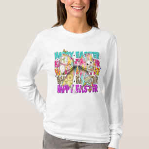 Happy Easter Bunny Coquette Bow T-Shirt