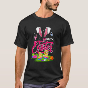 Happy Easter Bunny Costume Chicks In Chocolate Egg T-Shirt