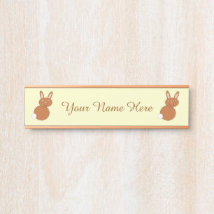 Happy Easter Bunny Custom Door Sign