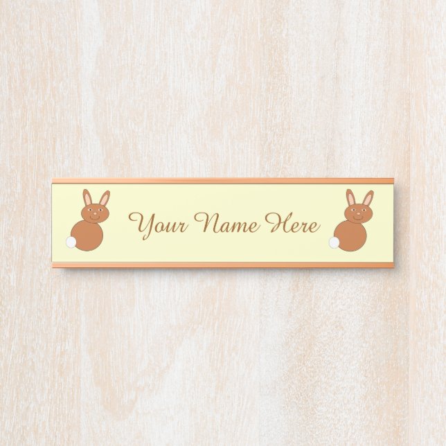 Happy Easter Bunny Custom Door Sign (Front)