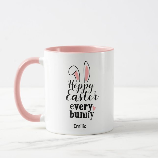 Happy Easter Bunny Custom Gift Mug (Left)