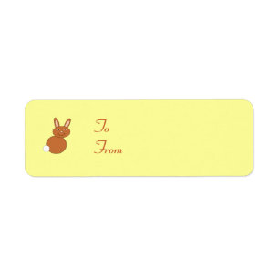 Happy Easter Bunny Custom Present Tags