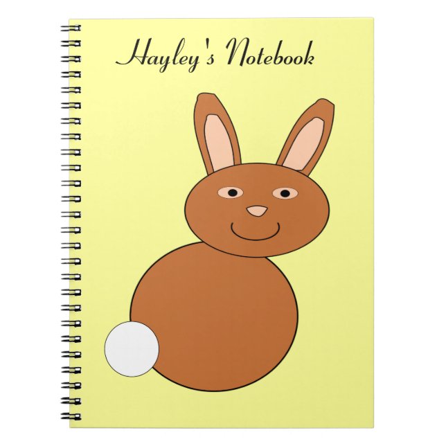 Happy Easter Bunny Customizable Noteb Notebook (Front)