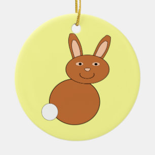 Happy Easter Bunny Customizable Ornament