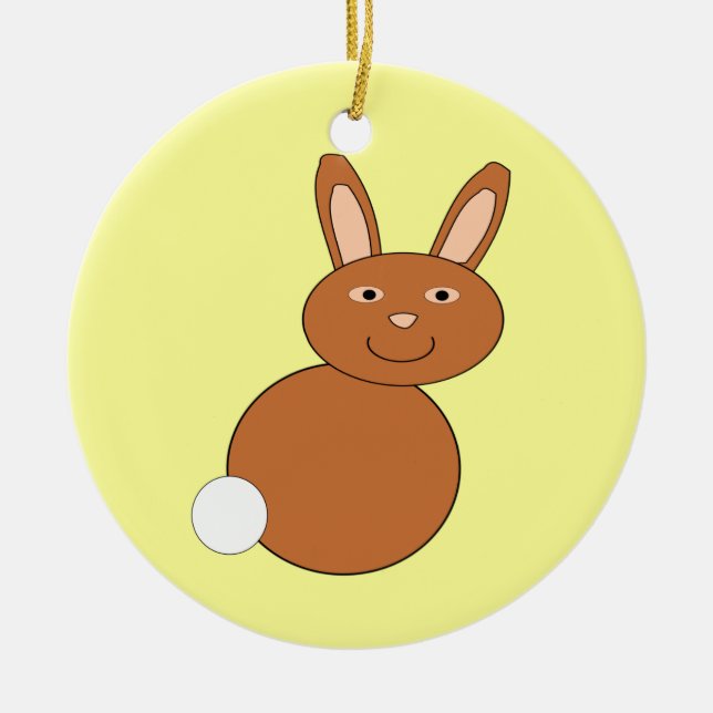Happy Easter Bunny Customizable Ornament (Front)