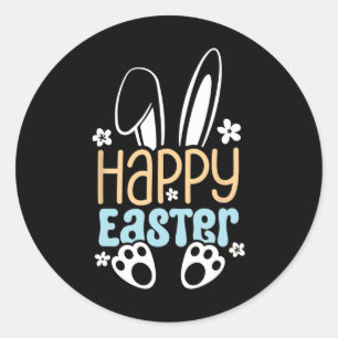 Happy Easter Bunny - Cute Easter Design For Boys G Classic Round Sticker