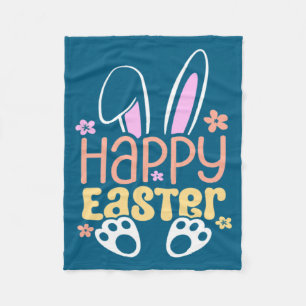 Happy Easter Bunny Cute Easter For Boys Girls  Fleece Blanket