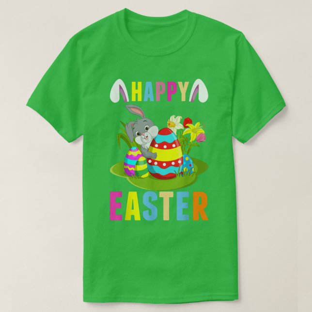 Happy Easter Bunny Cute  T-Shirt (Design Front)
