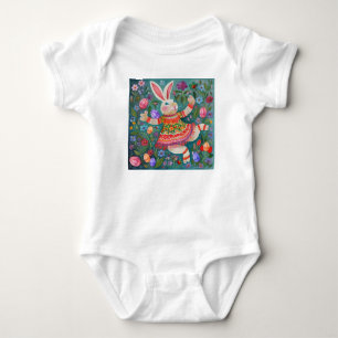 Happy Easter Bunny Dance Baby Bodysuit