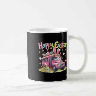 Happy Easter Bunny Driving School Bus Chocolate Eg Coffee Mug