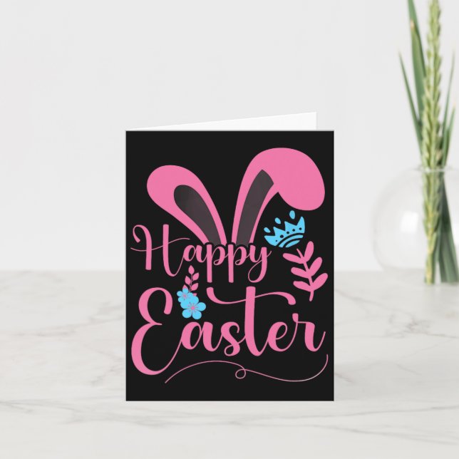 Happy Easter - Bunny Ears - Clic  Card (Front)