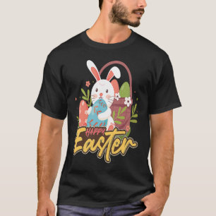 Happy Easter Bunny Ears Eggs Rabbit Celebrate Egg  T-Shirt