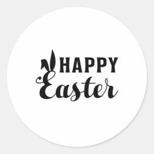 Happy Easter Bunny Easter Cute Egg Funny Gift Idea Classic Round Sticker