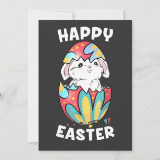 Happy Easter Bunny Easter Egg Funny Boys Girls Kid Invitation