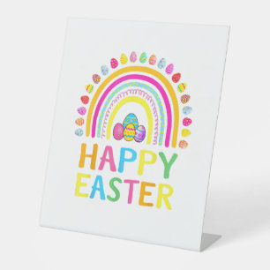Happy Easter Bunny Easter Egg Hunt Easter Women Gi Pedestal Sign