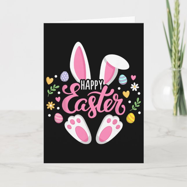 Happy Easter Bunny Easter Egg Hunt Squad Easter Wo Card (Front)