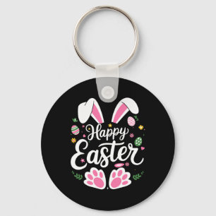 Happy Easter Bunny Easter Egg Hunt Squad Easter Wo Keychain