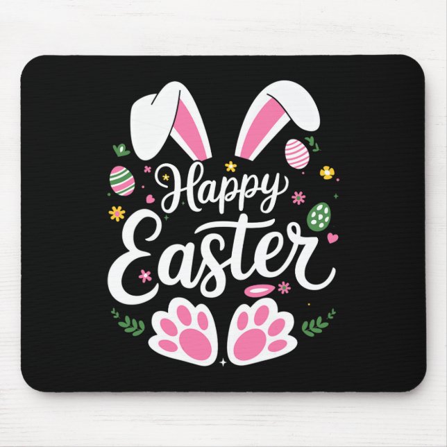 Happy Easter Bunny Easter Egg Hunt Squad Easter Wo Mouse Pad (Front)