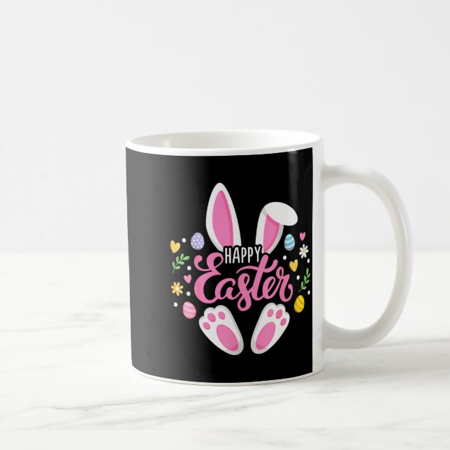 Happy easter bunny easter egg hunt squad easterHap Coffee Mug (Right)