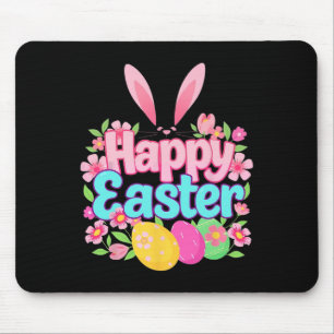 Happy Easter Bunny Easter Outfit Egg Nest Flower R Mouse Pad