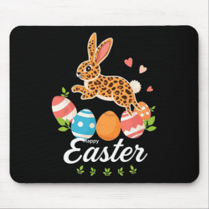 Happy Easter Bunny Easter Outfit Egg Nest Flower R Mouse Pad