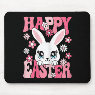 Happy Easter Bunny Easter Rabbit Women Girls Kids  Mouse Pad