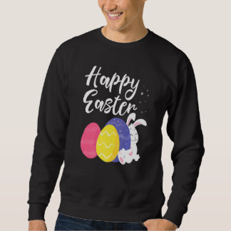 Happy Easter Bunny Egg Basket Sweatshirt