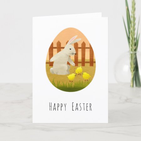 Happy Easter Bunny Egg Chicks