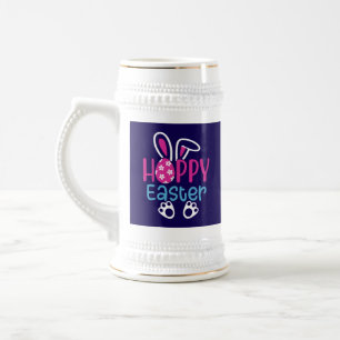 Happy Easter Bunny Egg Cute Spring Design Beer Stein