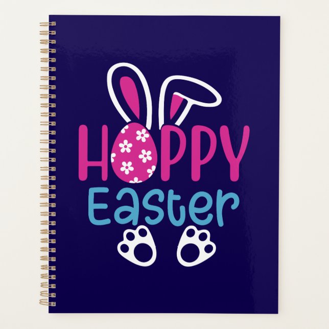 Happy Easter Bunny Egg Cute Spring Design Planner (Front)