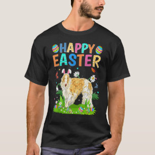 Happy Easter Bunny Egg Funny Borzoi Dog Easter Sun T-Shirt