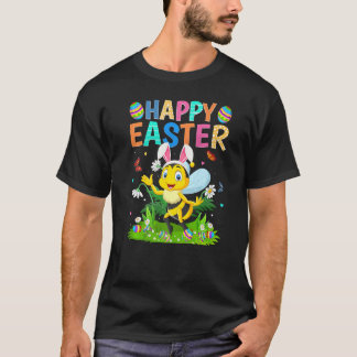 Happy Easter Bunny Egg Funny Bumble Bee Easter Sun T-Shirt