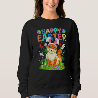 Happy Easter Bunny Egg Funny Cat Easter Sunday Sweatshirt