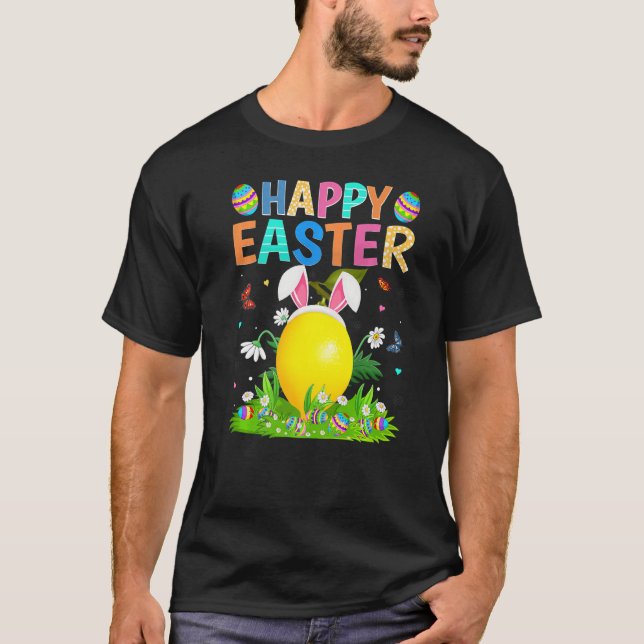 Happy Easter Bunny Egg Funny Lemon Easter Sunday  T-Shirt (Front)