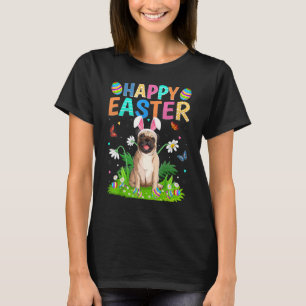 Happy Easter Bunny Egg Funny Pug Dog Easter Sunday T-Shirt