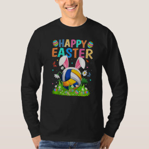 Happy Easter Bunny Egg Funny Volleyball Easter Sun T-Shirt