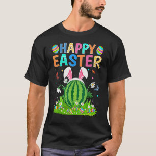 Happy Easter Bunny Egg Funny Watermelon Easter Sun T-Shirt