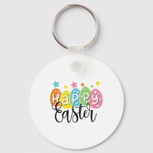 Happy Easter Bunny Egg Hunt Easter Day Shirt Famil Keychain